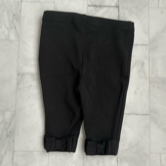 Ralph Lauren Black Bow-Back Leggings for Baby Girls - Picture 1 of 6